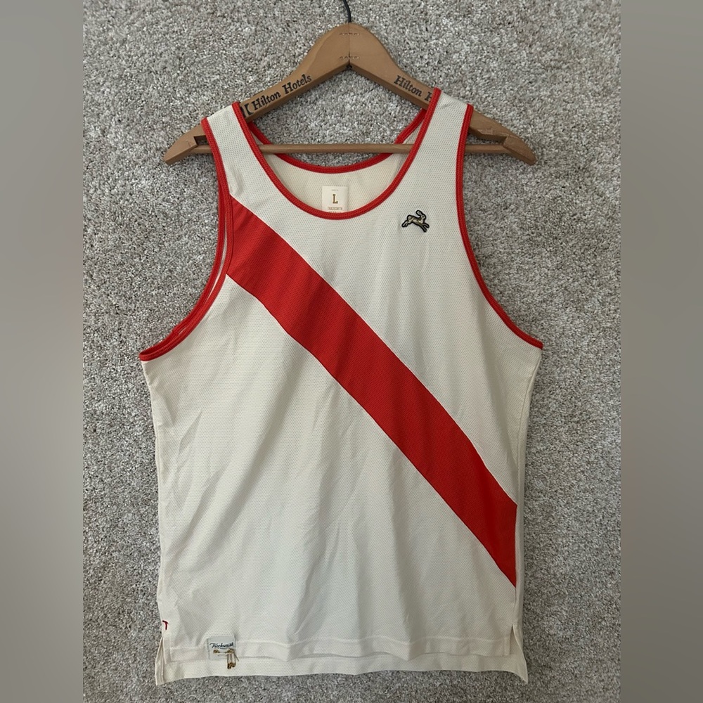 Tracksmith Men's Van Cortlandt Singlet Size L Mesh Running Tank